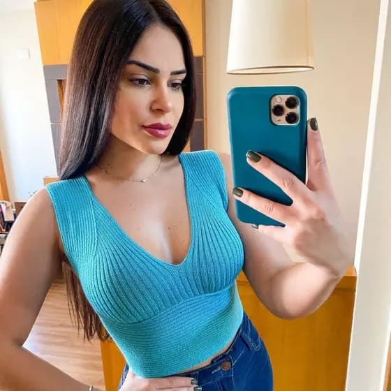 Top Cropped Tricot Modal Alça Regata Feminina Decote Canelado