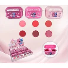 Lip gloss personagem stitch gloss fone de ouvido