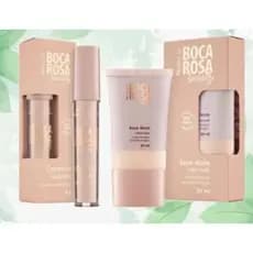 Conjunto de Beleza Boca Rosa Primer Matte + Corretivo de Alta Cobertura
