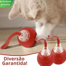 Kit com 02 Bolinhas Eletrônica para Pet Cães e Gatos Recarregável USb - LANÇAMENTO!