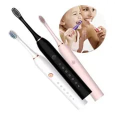 Escova De Dentes Elétrica Limpeza Bucal Higiene Recarregável Usb + C/ 4 Refil Cabeça