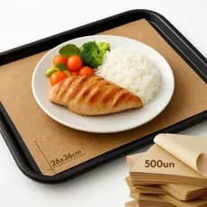 Papel Bandeja Kraft Forro liso 26x36 500 Unidades SEM IMPRESSÃO para Restaurantes