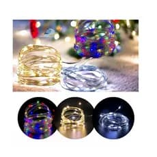Cordão De Luz Fio Fada Lindo Iluminação Branco Frio ou Branco Quente 5metros - 50Leds