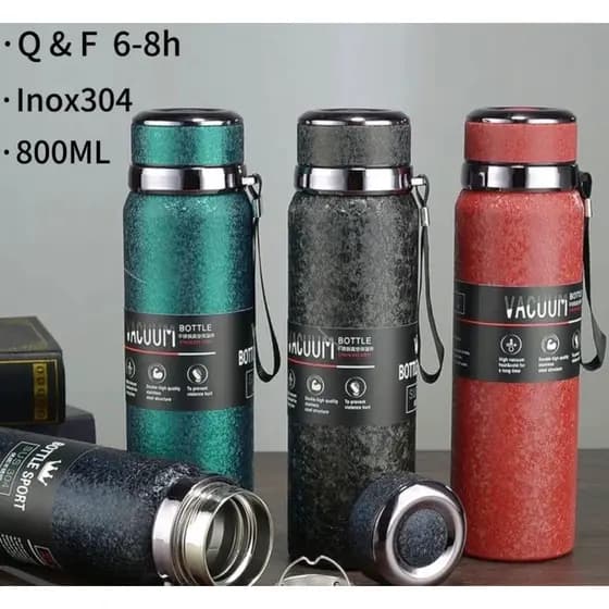 Garrafa térmica de grande capacidade de 800ml, garrafa térmica para espaço quente e frio