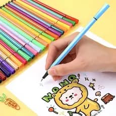 Kit com 12/24/36/48 Canetas Fine Line Ponta Fina FINELINE 0,4MM Escola Desenho Criança