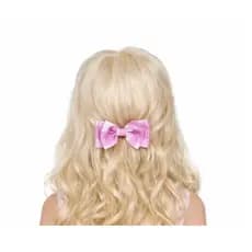 Peruca Fantasia da Barbie Cabelo Cosplay Feminino Menina Festa Carnaval Com Laço