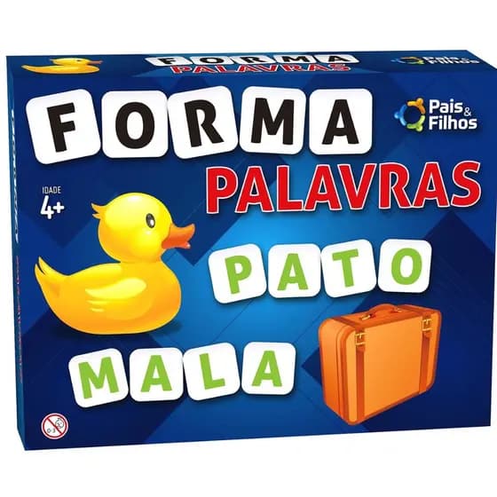 Jogo Educativo Forma Palavras 160 Letras Pedagógico Alfabetização