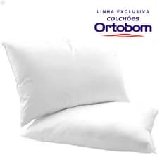 Travesseiro Flocos Ortobom Mais Alto Mais Firme 40x60x9cm Antialérgico Antiácaro