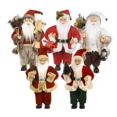 Boneco Papai Noel Variados Final De Ano Florarte Clássico Natal Luxuoso Perfeito Enfeite Natalino