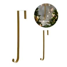 Suporte Para Guirlandas De Metal Final Do Ano Florarte Dourado Intenso 29,50cm Natal Perfeito