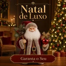 Boneco Papai Noel em Pé 30cm c/bolhinha de enfeite Natal Florarte Decoração TNT Natalina Enfeite Luxo