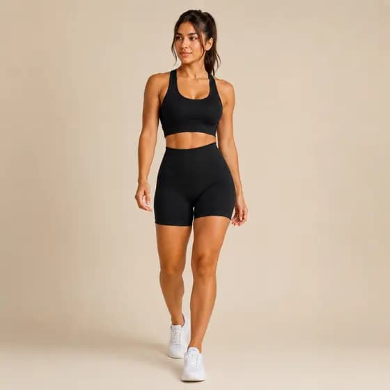 Kit 3 Shorts Academia Feminino Canelado Cintura Alta Zero Transparência Fitness