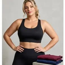 Kit 3 Top Plus Size Academia Alta Sustentação Nadador Zero Transparência Conforto Diário