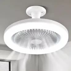 Ventilador Aromatizador Luminária 25w 5 Folhas Grande de Teto Silencioso Controle Remoto E27 Bivolt