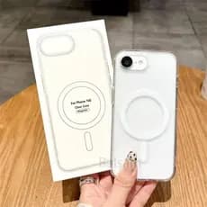 Capinha Capa Para IPhone 16e 17e Transparente Magsafe Case Protetora Silicone Pelicula Supor magnéta