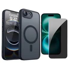 Capa Magsafe Magnetica Para iPhone 17e Com Proteção de Lente +Brind Película Privacidade 5d