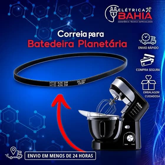 Correia para Batedeira Planetária PHP500 / PHP500 Turbo