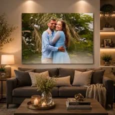 Quadro Decorativo Grande 70x90 Personalizado Com Sua Imagem Qualquer Foto Casamento Familia Casal