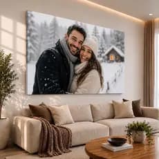 Quadro Decorativo Grande 70x90 Com Sua Foto Personalizado Familia Casal Logo Pet Sala Imagem Quarto