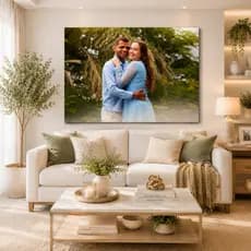 Quadro decorativo personalizado 1 peça gigante 90x70 com sua foto Qualquer Imagem casal família Logo