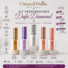 Kit Preparadores DAFU 15ml Diamond Sem HEMA e Sem TPO | Blindagem Unhas Alongamento