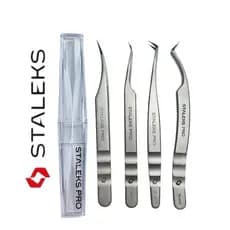 Pinça de Cílios Staleks Pro - Volume - Isolamento - Mega Volume - Lash