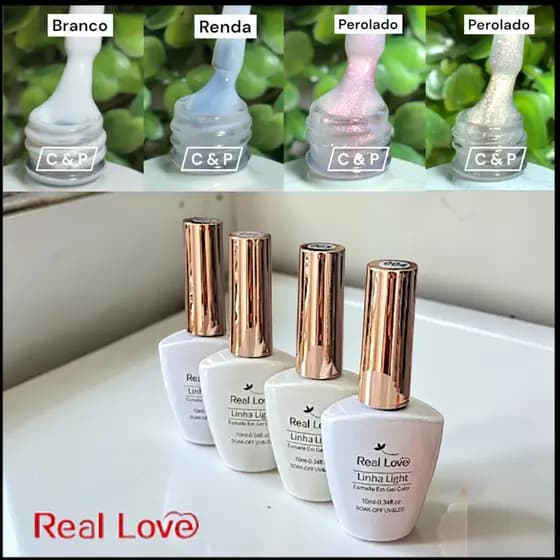 Kit Francesinha Esmalte em Gel Real Love -Secagem UV  - Única Camada