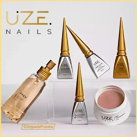 Kit Uze Nails Preparadores Blindagem e Anti Infiltração – Alongamento Unhas Gel Anvisa