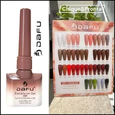 Esmalte Gel Dafu 3 em 1 | Base + Cor + Top | 10ml | ANVISA - Camada Única