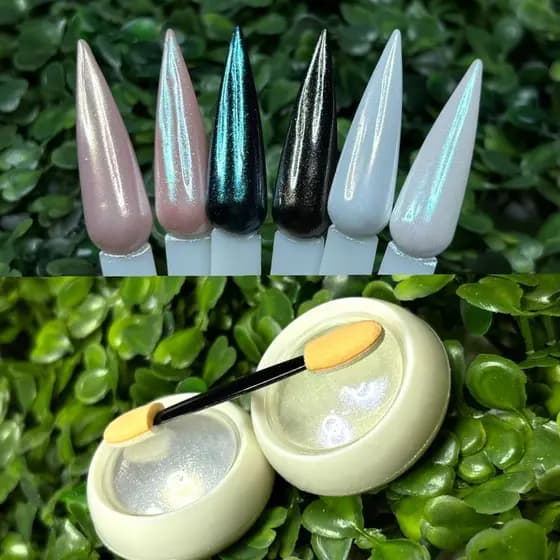 Pó de Fada Duplo Dafu Asa de Borboleta – Efeito Aurora para Unhas Nail Art