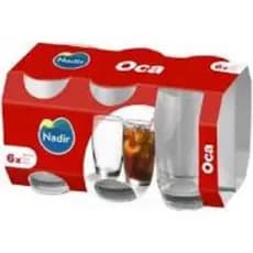 Jogo Copos De Vidro oca America Conjunto Com 6 Copos 300 ML