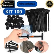 Kit Enforca Gato Abraçadeira Nylon Presilhas Automotivas Fivela Nylon Fita Auto Travante para Uso Universal