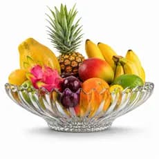 Fruteira De Vidro Premium Brazilia 29,50 X 9,00 Cm Centro De Mesa Decorativo Vidro Incolor Ingá