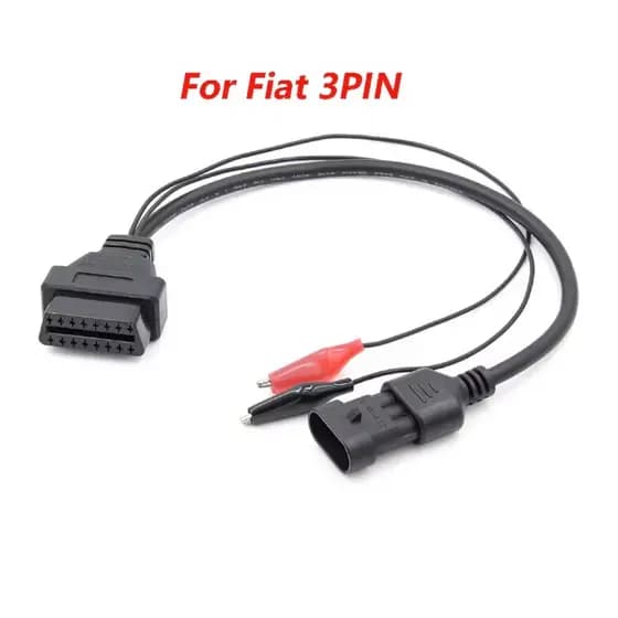 Cabo Adaptador Fiat 3 Pinos/obd2 16 Pinos Obd2 P/ Scanner