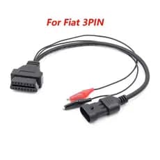 Cabo Adaptador Fiat 3 Pinos/obd2 16 Pinos Obd2 P/ Scanner