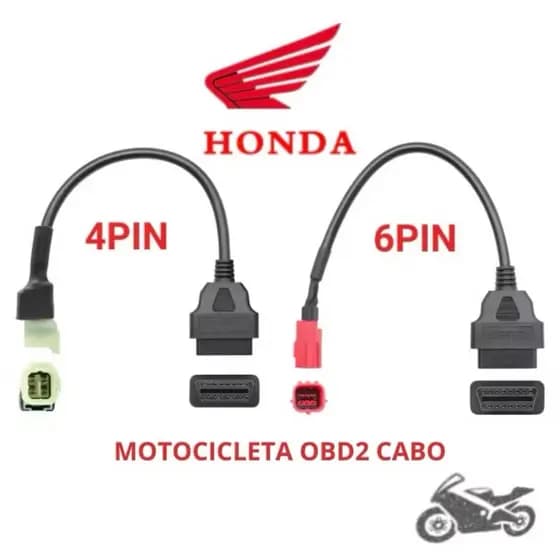 Cabo Adaptador De Scanner Obd2 Para Moto Honda Ou Yamaha