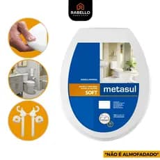 Assento Sanitário Tampa Vaso Oval Soft Básico Universal Deca Celite Incepa Icasa Redondo Branco