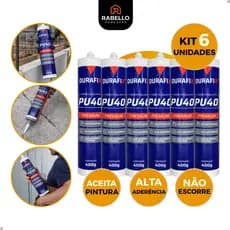 Selante Pu40 Cola Adesivo Silicone Poliuretano Construção Profissional Vidro Metal Calhas Madeira