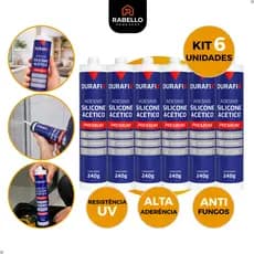 Silicone Acético Vedação 240g Construção Geral Profissional Box Banheiro Pia Janelas Vidros Reformas