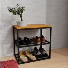 Banco Sapateira 40cm Estilo Industrial Reforçado