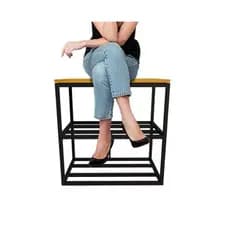 Banco Sapateira 50cm Estilo Industrial