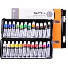 Tinta acrílica Simply Daler Rowney estojo 24 cores bisnaga