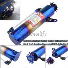 Universal Radiator Coolant Cooling  Stainless Steel Catch Tank Overflow Reservoir 500ML Cylindrical