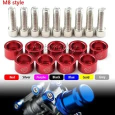 Carro De Alumínio JDM M8 9 Unidades/Pacote De Anilhas E Parafuso De Fender Para Honda Air Inlet Manifold Motor