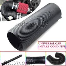 Carro 80mm Preto Mangueira Do Duto De Entrada De Ar Tubo De Alimentação Flexível 1 M Para Filtro