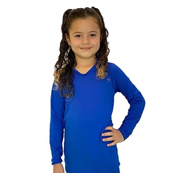 Camisa Térmica Uv Manga Longa Infantil Lambra Royal