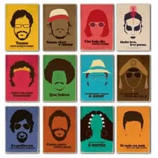 Quadro Decorativo MPB Música Brasileira - Artistas Icônicos | Retrô - Feito de Madeira - Com Adesivo