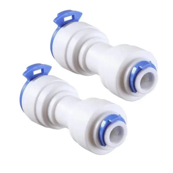 2 Emenda União Engate Rápido 1/4 X 1/4 Conector Reto Para Tubo Mangueira Para Filtro Purificador De Água