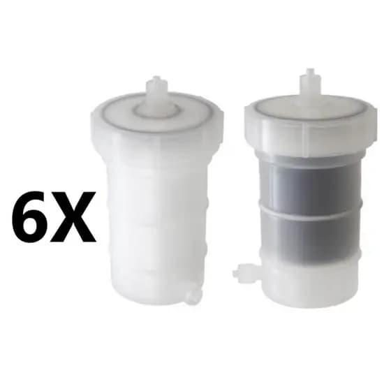 6 Conjunto Refil Filtro Camara Pp + Carvão Purificador Ph