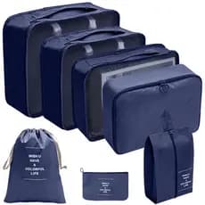 Kit 6-7 Pecas Bolsa Organizadoras Para Mala Roupas Bagagem Viagem